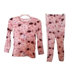 Posh Peanut Bamboo Pajamas Pink Autumn Pumpkins Girls 5T Fall Long Sleeve